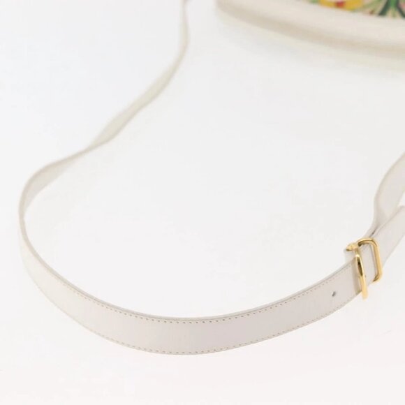 GUCCI Flora Shoulder Bag Canvas Beige Gold 001 - Picture 8 of 16